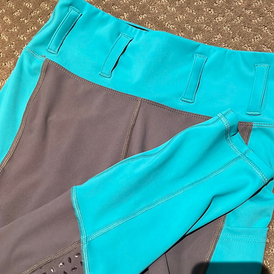 Teal and Grey tights