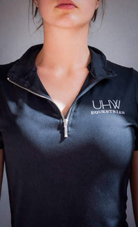 Mesh short sleeve zip