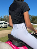 Mesh short sleeve zip