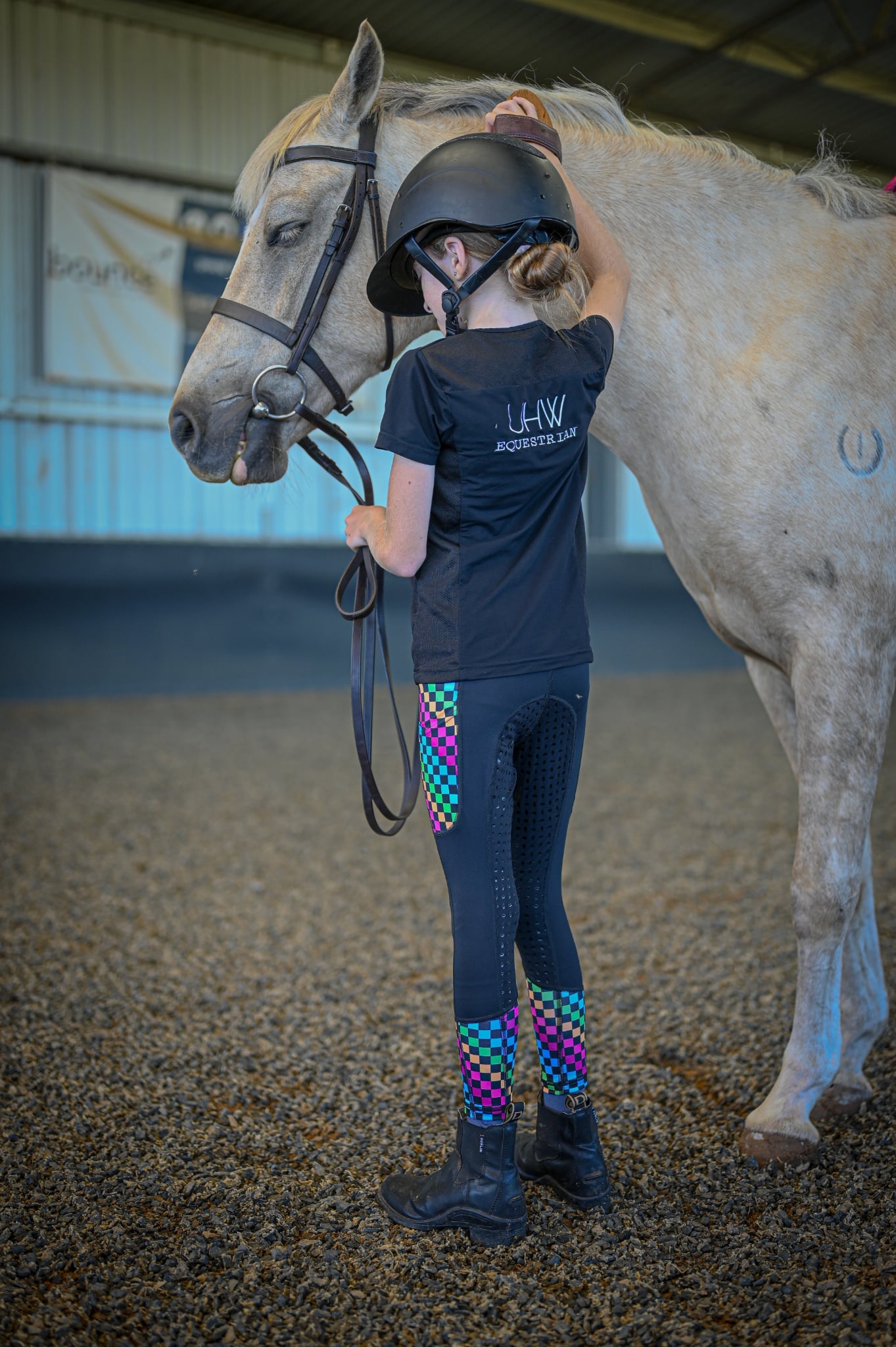 Rainbow checkers tights