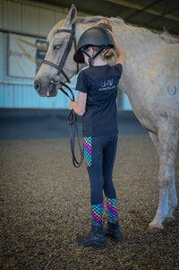 Rainbow checkers tights