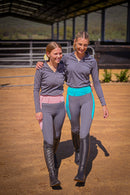 Teal and Grey tights