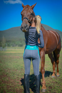 Teal and Grey tights