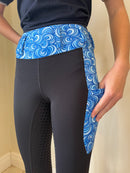 Blue swirl tights