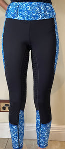 Blue swirl tights