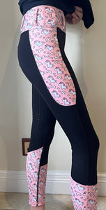 Pink unicorn tights